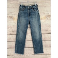 Pilcro Anthropologie The Vintage Straight Jeans Womens 27 Blue Medium Wash Denim