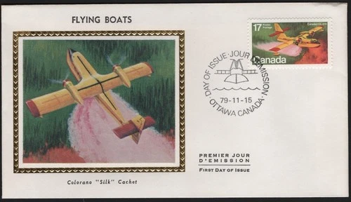 Can 844 - 1979 17c Flying Boat 'Canadair CL-215' - FDC on Colorano Silk Cachet