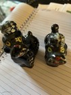 Vintage Clay Poodles Mother And Pup— Blow Mold