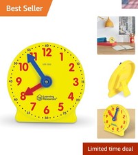 Interactive 4" Teaching Clock with Removable Stand - Ages 5 , Learning Made Fun