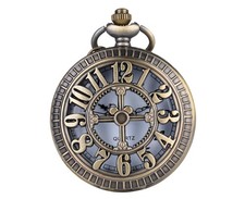 I-MART Retro Antique Bronze Pocket Watch with 31" Lobster 1.8 Inch,