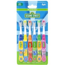 Sesame Street Toothbrushes Kids Soft Bristle Toddler Toothbrushes Ages 2-4 Fun