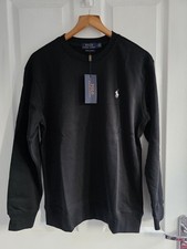 Image of New Polo Ralph Lauren RL Fleece black Crewneck Sweatshirt Jumper XL extra large