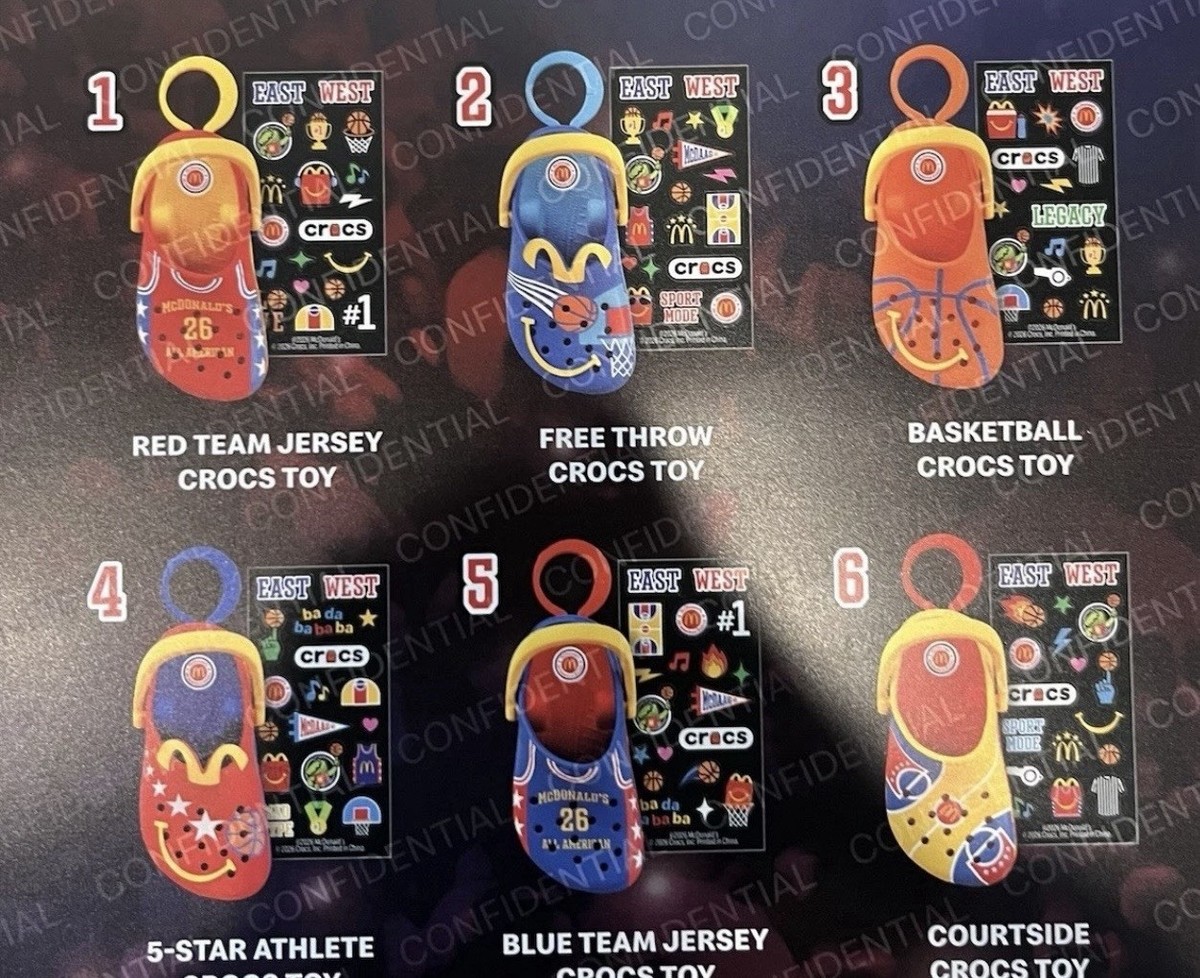 2026 McDonald's Happy Meal All American Game x Crocs Key Chain