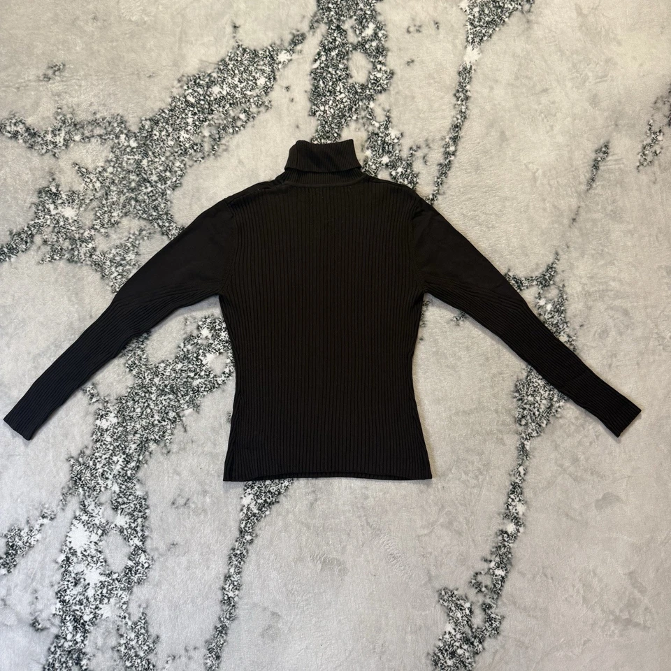 Suéter Max Studio Mujer Talla L Marrón Seda Mezcla Rayón Cuello Imitado Tejido Acanalado Foto 2 de 4