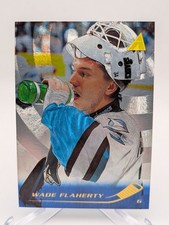 💥 1995-96 Pinnacle #173 Wade Flaherty Rink Collection; San Jose Sharks 