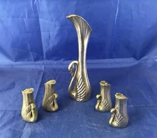 Vintage Art Nouveau Silver Plated Bud Vase, Salt & Pepper Cellar FREE POSTAGE
