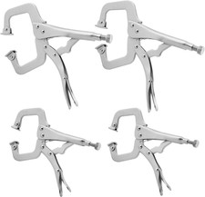 4 Pack 11  6 Inch C Clamp Locking Pliers with Swivel Pads, Heavy Duty C Clamp W