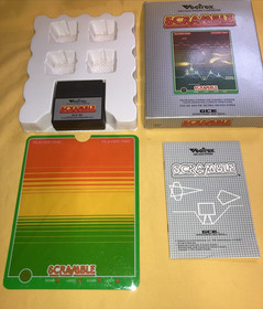 Vintage GCE Vectrex SCRAMBLE Arcade Game Complete Box, Manual, Overlay 1982