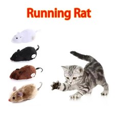 Funny Lifelike Wind Up Plush Mouse Toy for Cats Dogs Pet Chase Play 5 Color