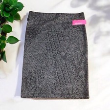 Womens Size Small stretch knit pencil skirt, Gray Black Pattern NWT