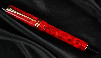 Parker Duofold International MKII Jasper Red Fountain Pen | eBay