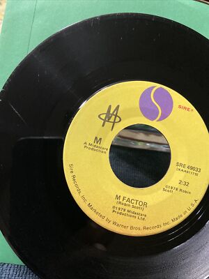 M: Pop Muzik / M Factor / 45 Rpm 1979 / Rock /Free Shipping