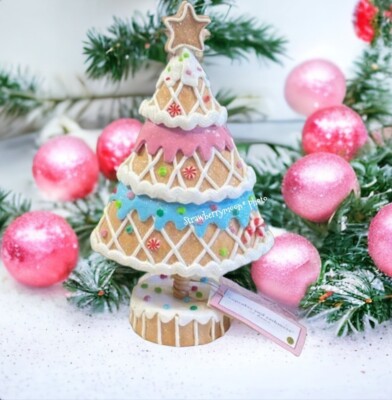 13'' Cupcakes & Cashmere Pastel Sugar Icing Gingerbread Tree Star Peppermints New