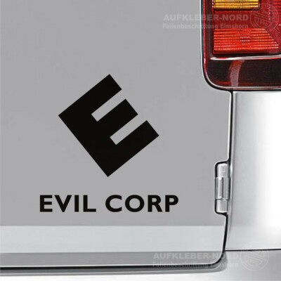 Evil Corp Mr Robot 15cm Notebook Hacker Auto Aufkleber Tuning Sticker Spruch B65