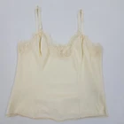 Camisa vintage anos 90 Barbizon creme marfim bordada alça ajustável tamanho M