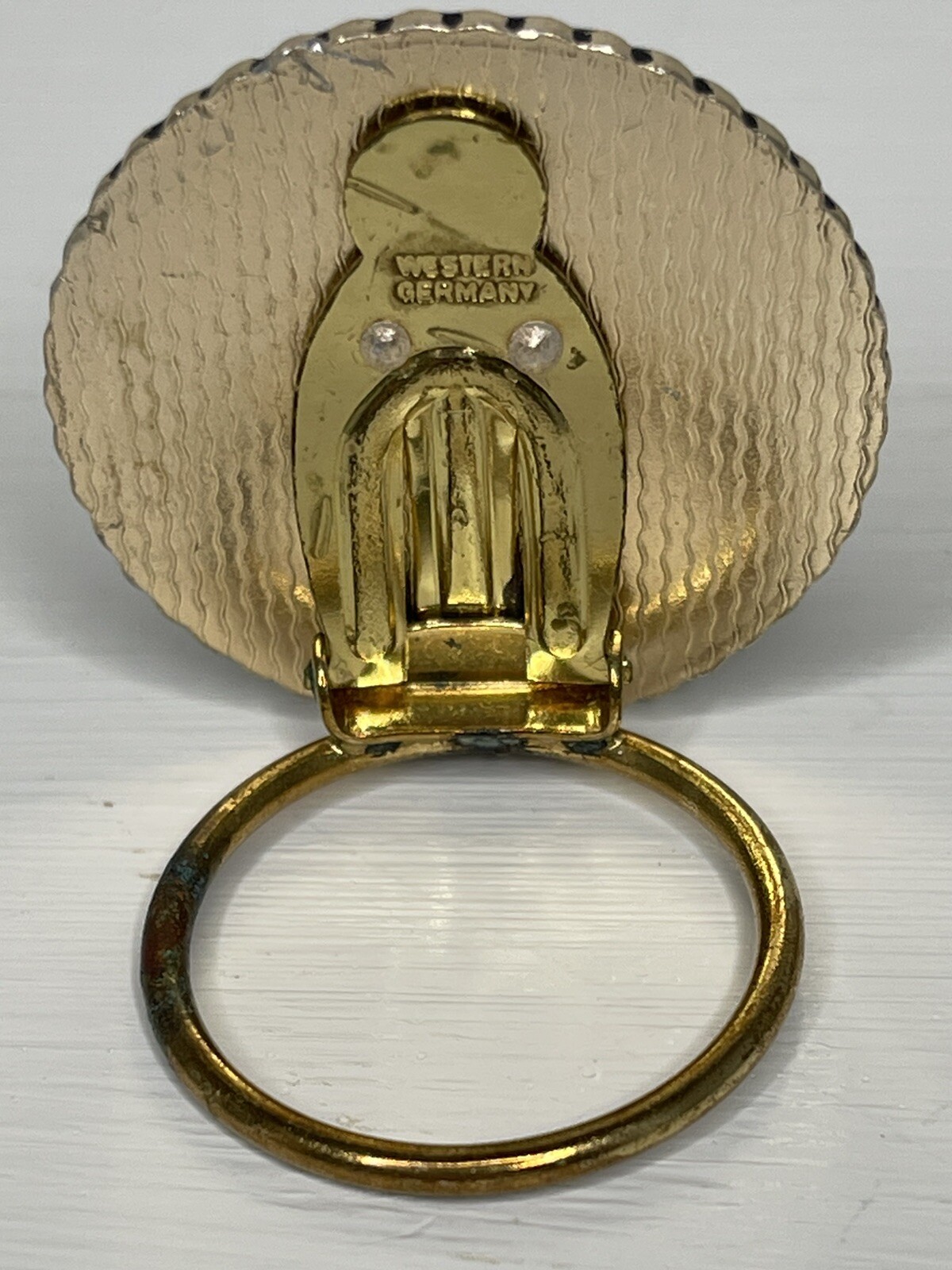 Vintage Nautical Scarf Clip western germany Night Sky Gem