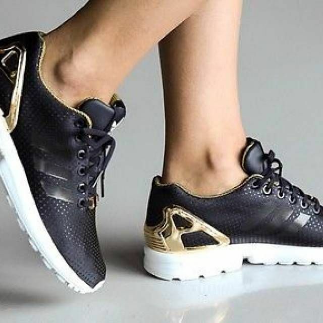 adidas ZX Flux Shoes S81610 Legend Ink/gold Running WOMEN 10 | eBay