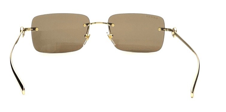 GUCCI Sunglasses GG1703S-004 Square Gold Frame Brown Lens | eBay