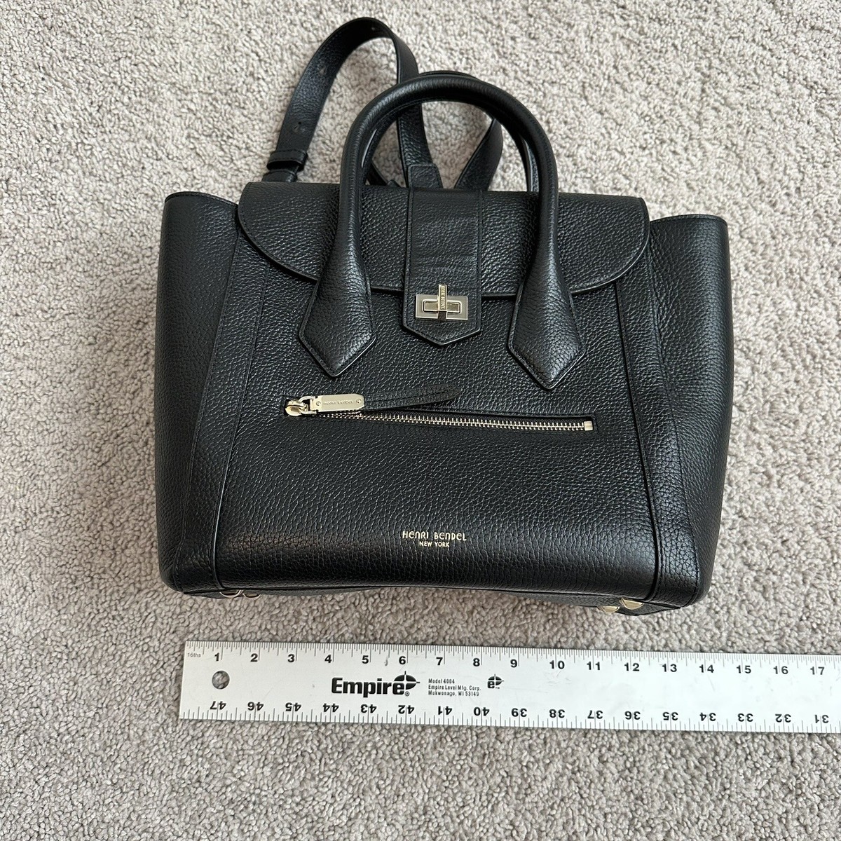 Henri Bendel Rivington Bag Black Leather Convertible  display picture 2