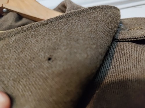 Original WWII, WW2 XIX Corps Wool Coat and Pants, W/ Patches - DAMAGED W/ HOLES - Picture 8 of 24