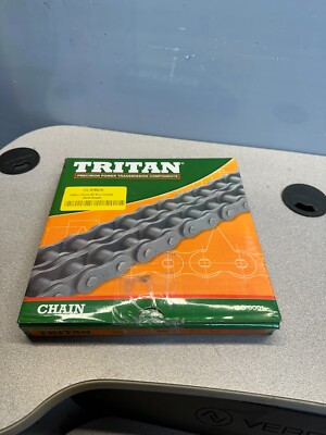 TRITAN 50-1R 10FT Roller Chain, Single Strand, Riveted, 5/8'' Pitch X 3/8''