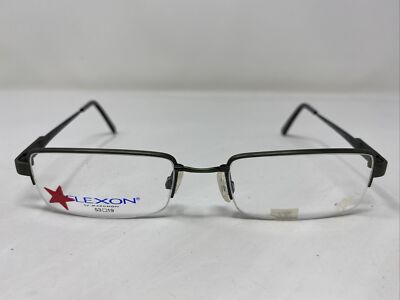 Flexon 482 MAT CARGO 53-19-145 Matte Dark Gray Half Rim Eyeglasses Frame JJ27