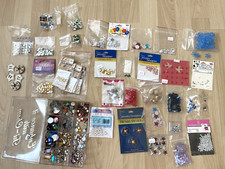 Lot of Jewelry Making Supplies Craft Designer Beads Pearls More