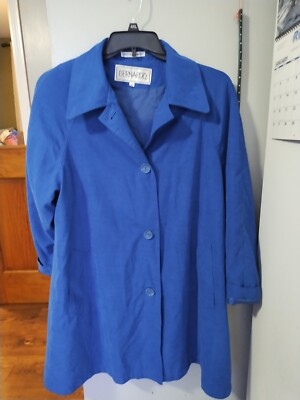 Bernardo Suede Jacket, Polyester Button Down Women's Size Medium