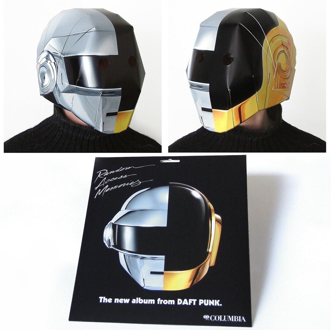 DAFT PUNK Random Access Memories SET OF 3:TB3,GM08&Split Helmet 3D  Make-A-Mask