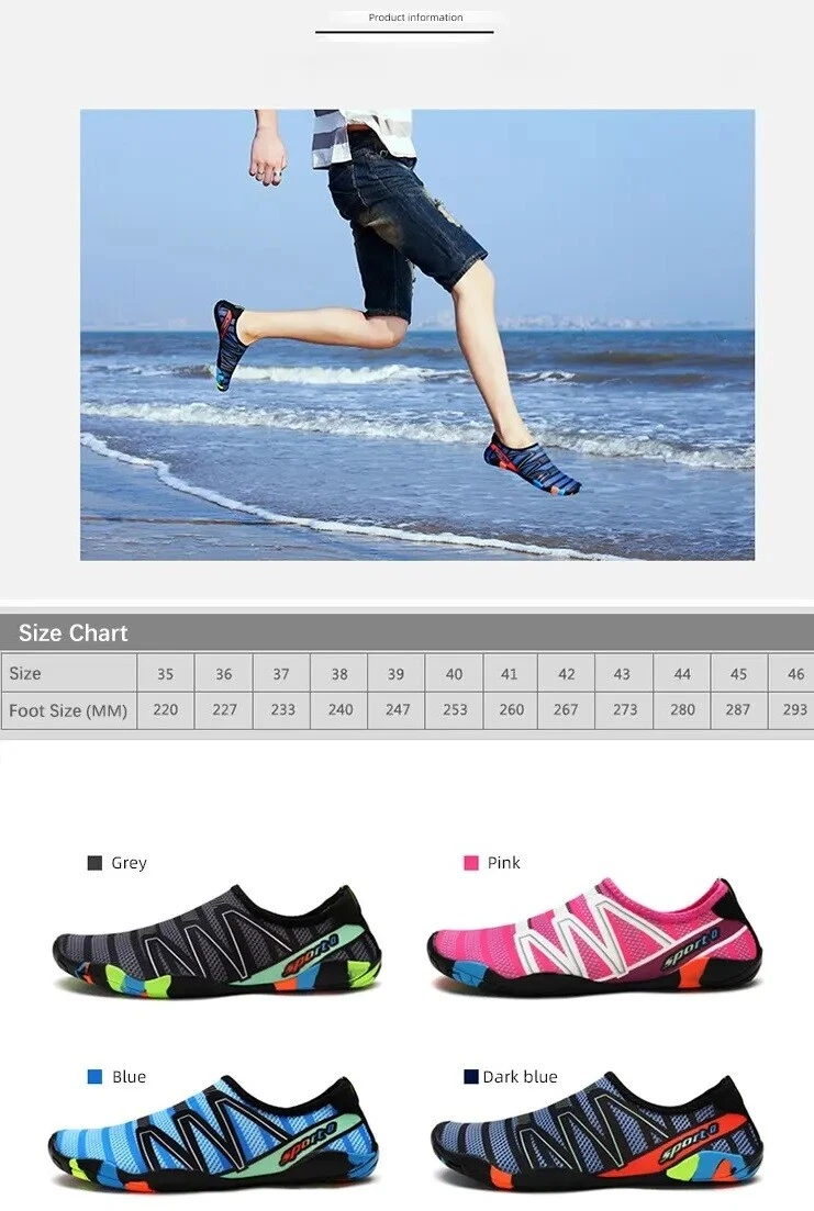 Mens Women Shoes Beach Water Swimming Slippers Barefoot Surfing Seaside Sneakers - Picture 6 of 22