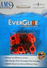@NEW@ 5pk AMS Orange Safety Slides & Ring Set Kit for Bowfishing Arrows