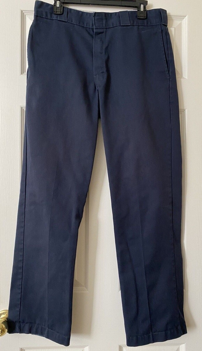 Dickies Pants Men's 34x32 Blue 874 Original Fit Twill Work Pants