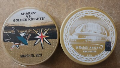 NHL Vegas Golden Knights Vs San Jose Sharks PUCK 3/15/21 TMobile Arena Exclusive