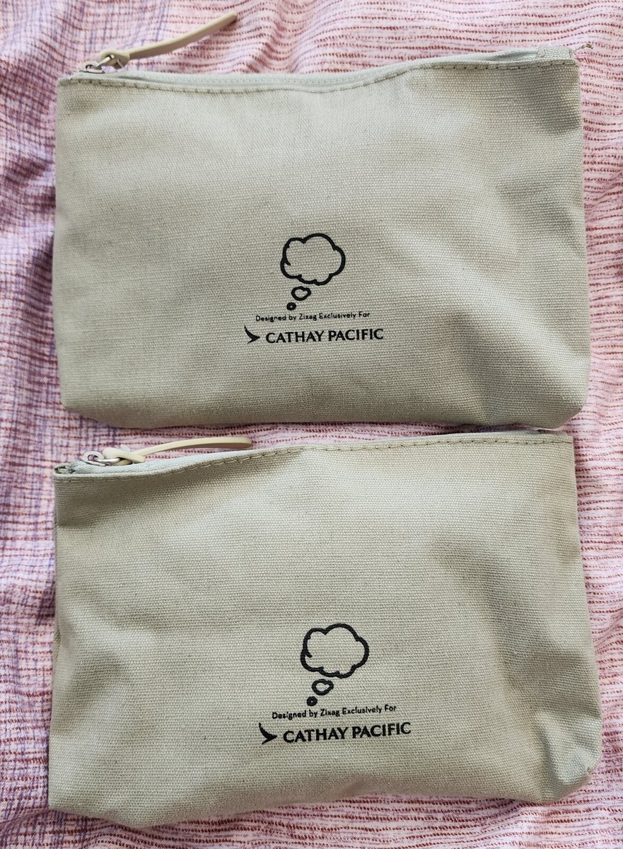 2 Cathay Pacific CX Premium Economy Class Amenity Kits Zixag Hong