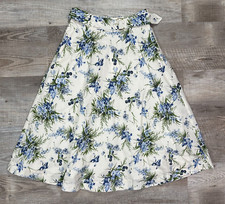 NW Veronica Beard Arwen Belted Line Flare Maxi Skirt Floral Women's Sz 8