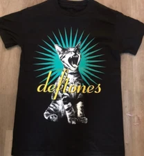 Deftones Adrenaline Screaming Cat Black Printed Graphic Tshirt