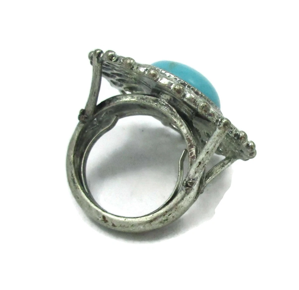 Anillo Turquesa Marca Lucky, Talla 7 8 Ajustable Foto 2 de 2