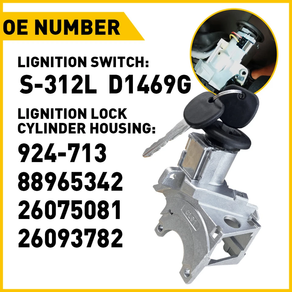 For 98-00 Chevy GMC C/K 1500-3500 Tahoe Ignition Lock Cylinder Switch & Housing - Image 3 of 4