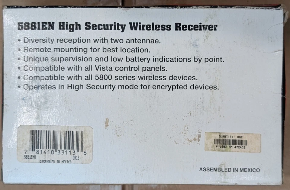 New Ademco 5881EN High Security Wireless Receiver - SAME DAY SHIPPING - Image 2 of 2