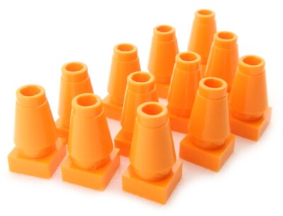 12 NEW LEGO Small TRAFFIC CONES construction city town car vehicle road minifig