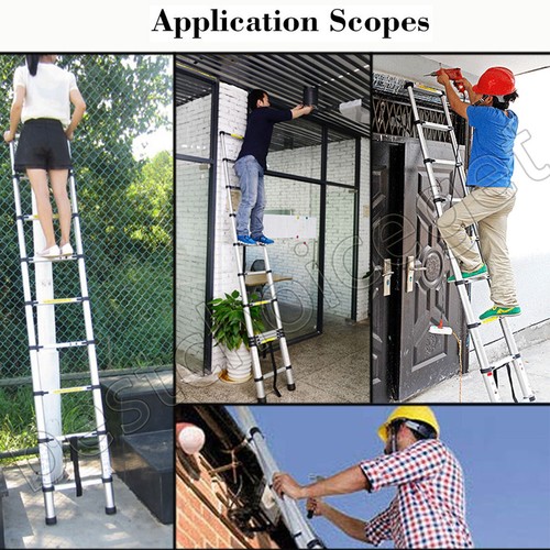 Escalera telescópica portátil de uso pesado de 2.6-6.2M de aluminio extensible - Imagen 7 de 36
