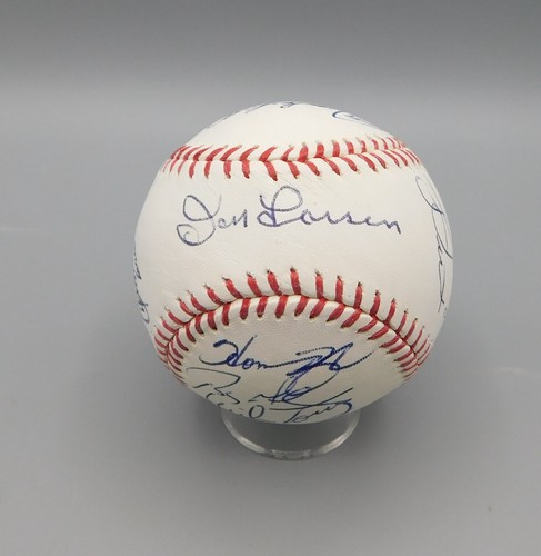 NY Yankees Old Timers Day x18 Baseball ~ Larsen, Rivers, Dent ~JSA - 第 1/6 張圖片
