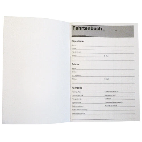 Fahrtenbuch DIN A5 Fahrtenheft 30 Blatt Fahrtenbücher PKW LKW Buch A 5 Fahrt - Bild 2 von 4