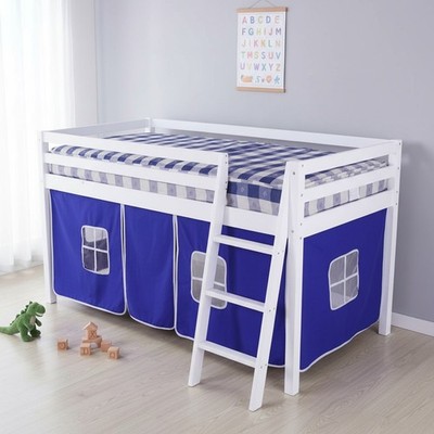 Blaues Zelt für Mittelschlafkabine Etagenbett | 100% Baumwolle Spielzelt für Kinder Bettr...