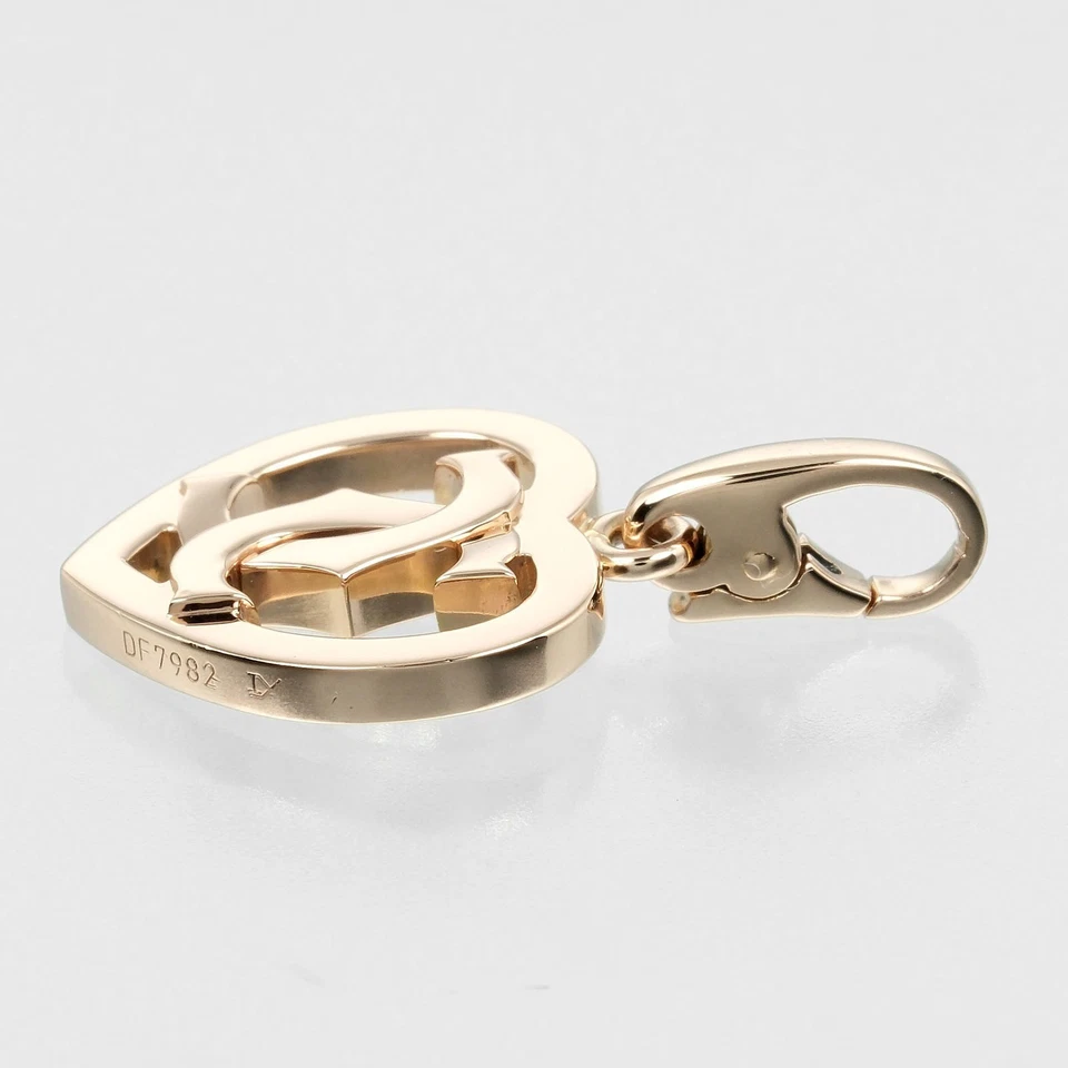 CARTIER 2C Heart Pendant top K18 Pink Gold 5.1g Women - Image 3 of 4