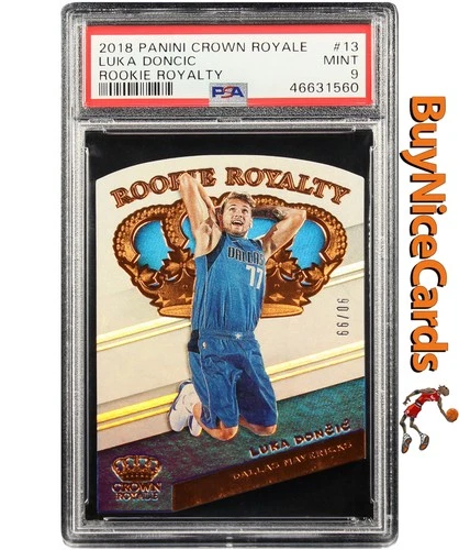 2018 Luka Doncic Panini Crown Royale RC Rookie Royalty # 13 PSA 9 Mint