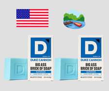 Duke Cannon Superior Big Ass Brick Soap 10oz Fresh Water Men Benefit Vets Lot 2