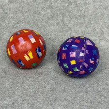 Red  Purple Set Colorful Rubber Ball Toy For Kids 2  