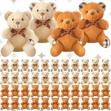 48 Pcs Mini Stuffed Bear Bulk 4 Inch Tiny Stuffed Animal Mini Joint Small Soft B